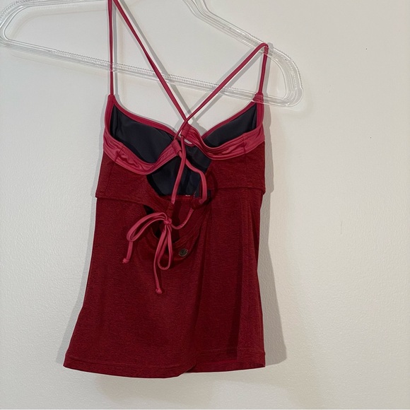 PrAna crimson red Makoa tankini strappy Swim top XS - Picture 8 of 11